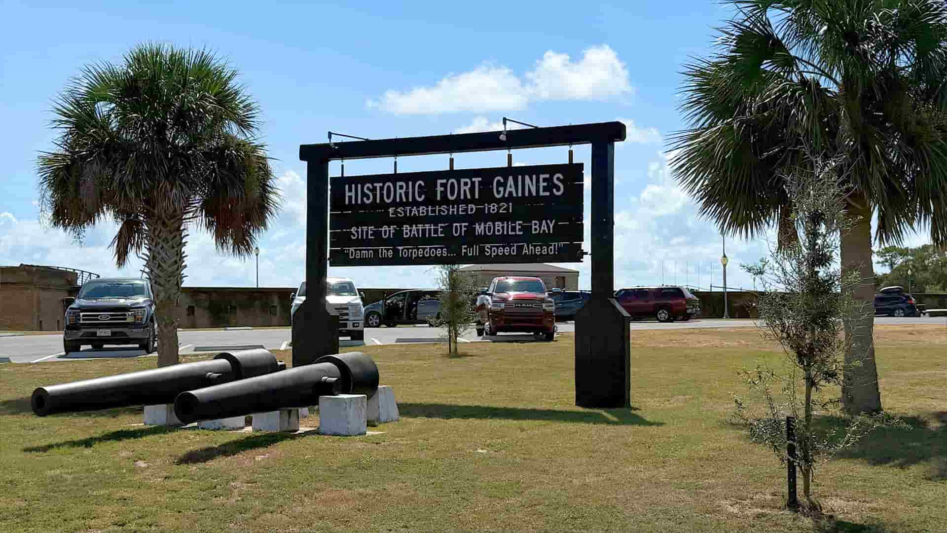 Dauphin Island Fort Gaines Entrance Sign Dauphin Island Fort Gaines Entrance Sign